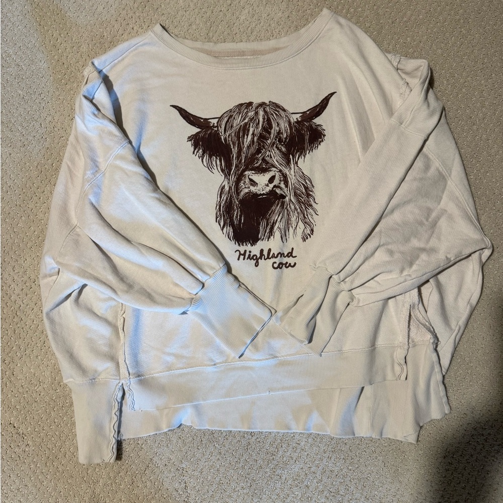 We The Free Cream Graphic Sweatshirt